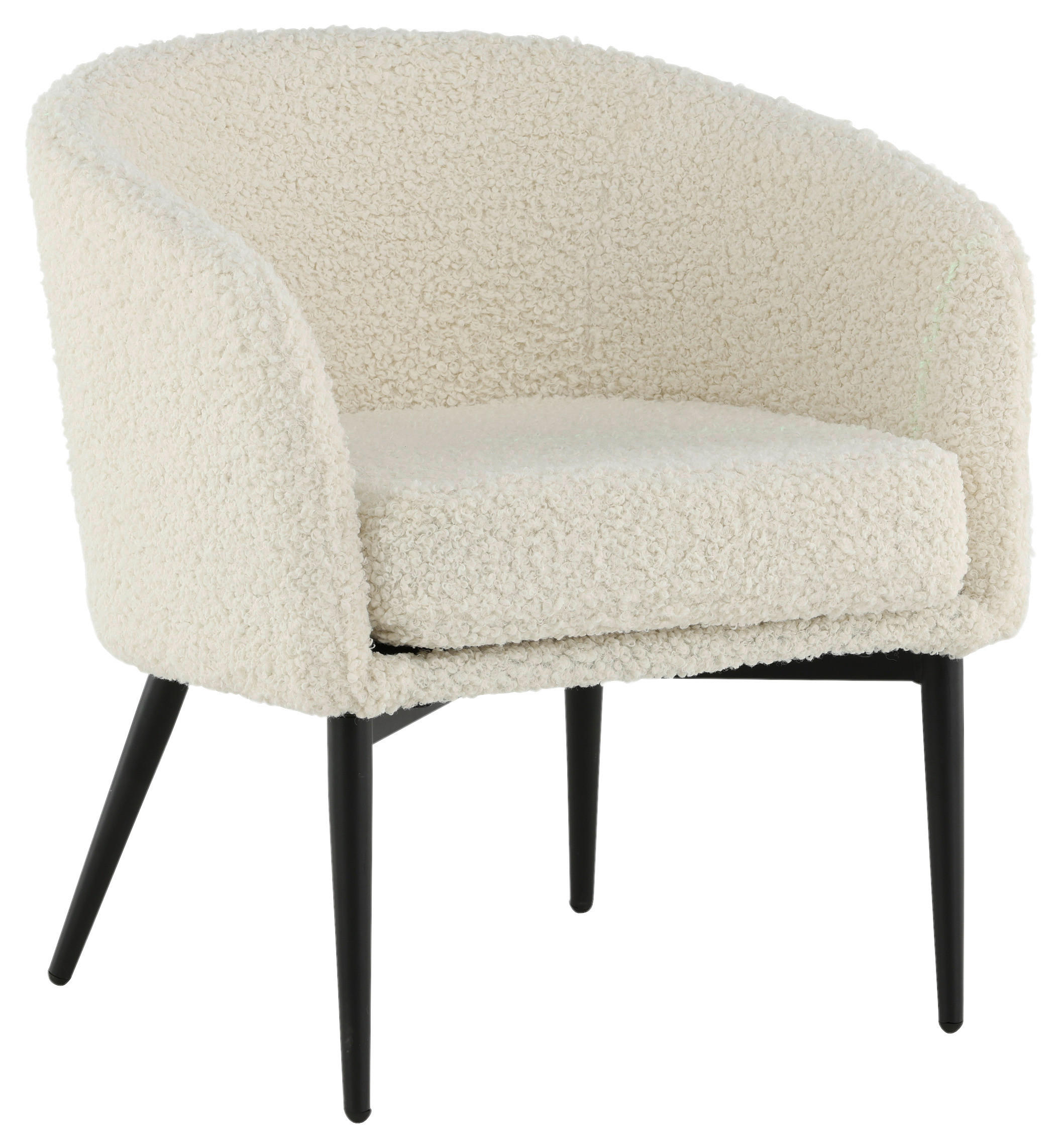 SESSEL in Schwarz  - Schwarz/Weiß, Design, Kunststoff/Textil (66/70,5/64cm) - Livetastic