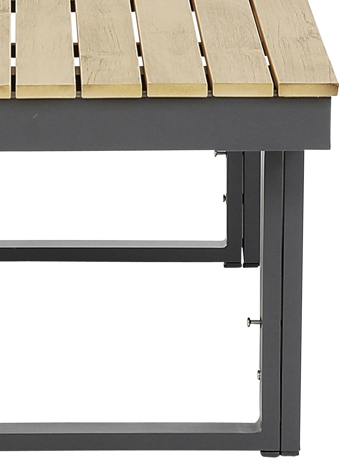 LOUNGEGARNITUR Akazie Hartholz Aluminium  - Anthrazit/Braun, MODERN, Holz/Textil (210/75/210cm) - Gardenson
