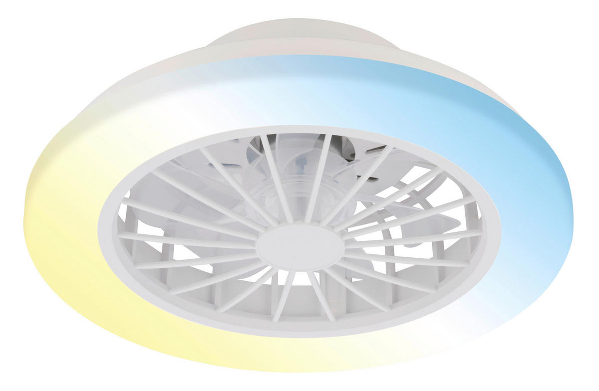 DECKENVENTILATOR 38/14 cm   - Weiß, Design, Kunststoff (38/14cm)