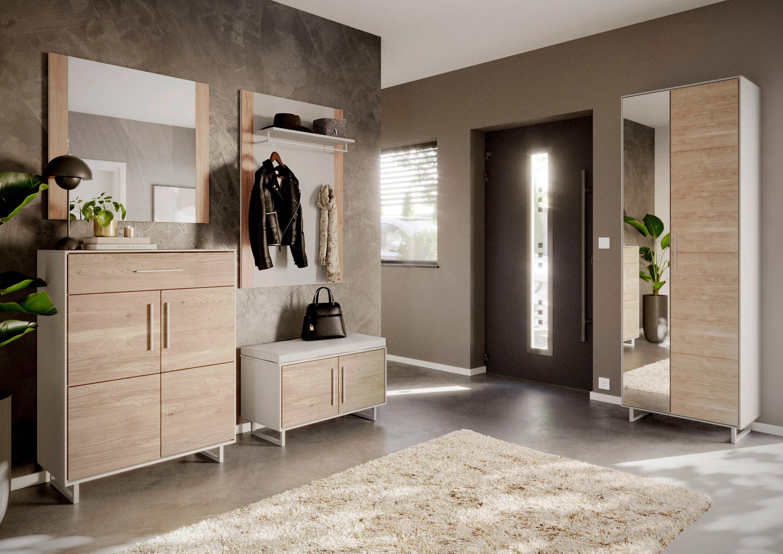 GARDEROBENPANEEL  in 82/120/28 cm  - Kaschmir/Eiche Bianco, Design, Holz/Holzwerkstoff (82/120/28cm) - Livetastic