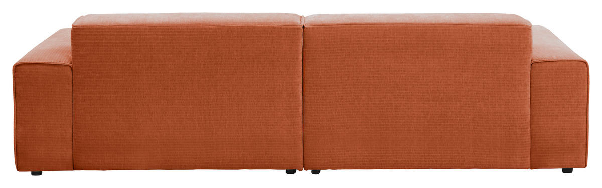 BIGSOFA in Chenille Bronzefarben  - Schwarz/Bronzefarben, Design, Kunststoff/Textil (238/71/101cm) - Pure Home Lifestyle