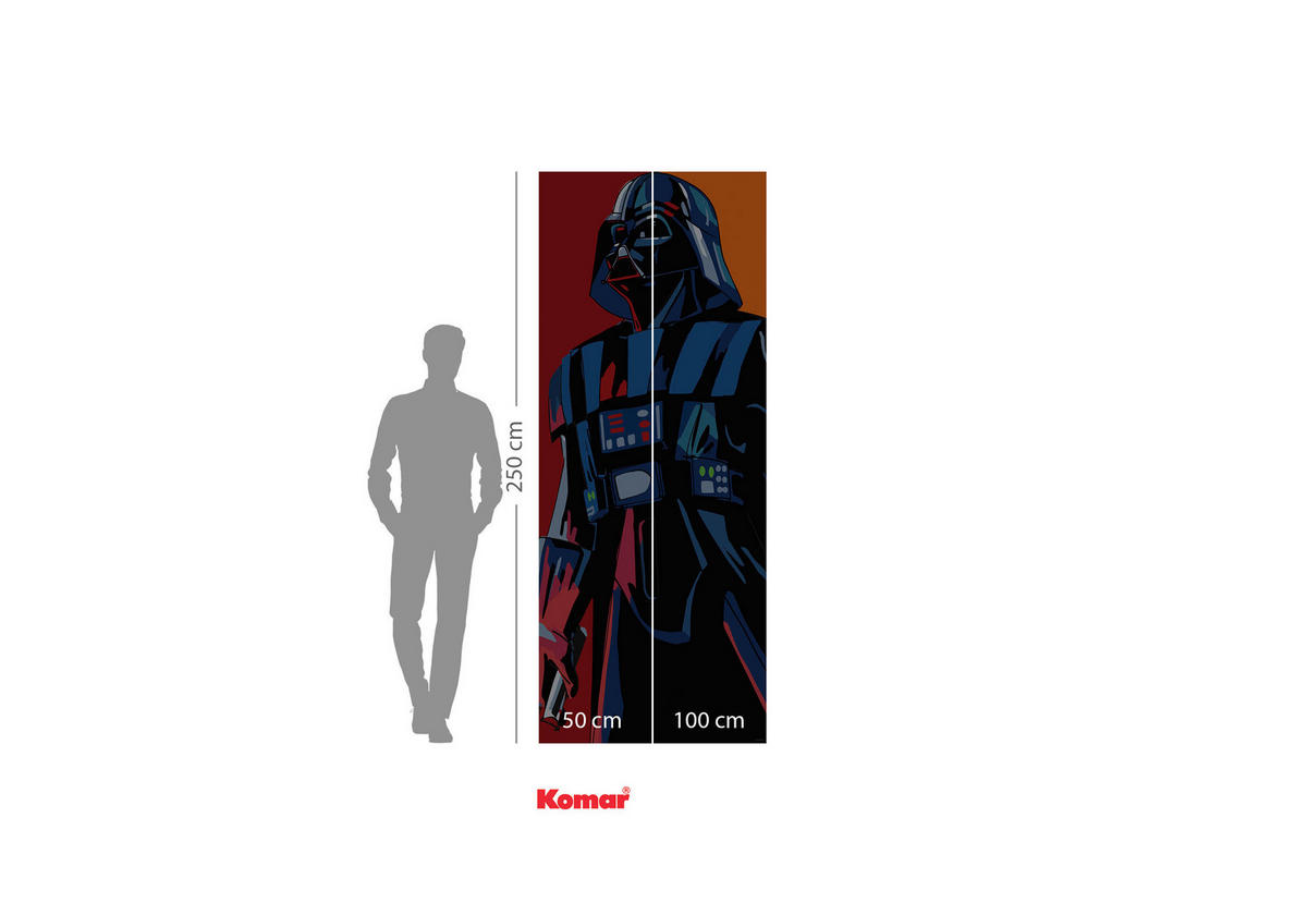FOTOTAPETE CYBERT BY VADER  - Blau/Rot, Design, Textil (100/250cm) - Star Wars