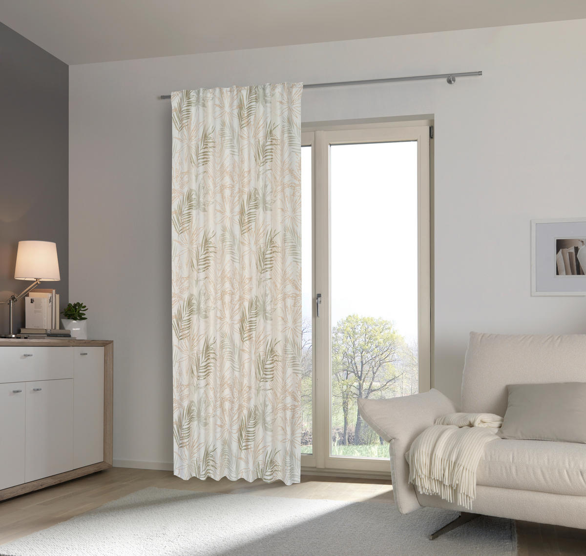 FERTIGVORHANG blickdicht  - Grün, KONVENTIONELL, Textil (140/245cm) - Esposa