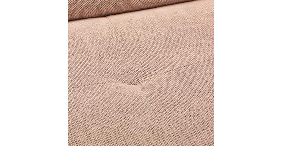 ECKSOFA in Webstoff Altrosa  - Schwarz/Altrosa, Design, Textil/Metall (235/280cm) - Hom`in