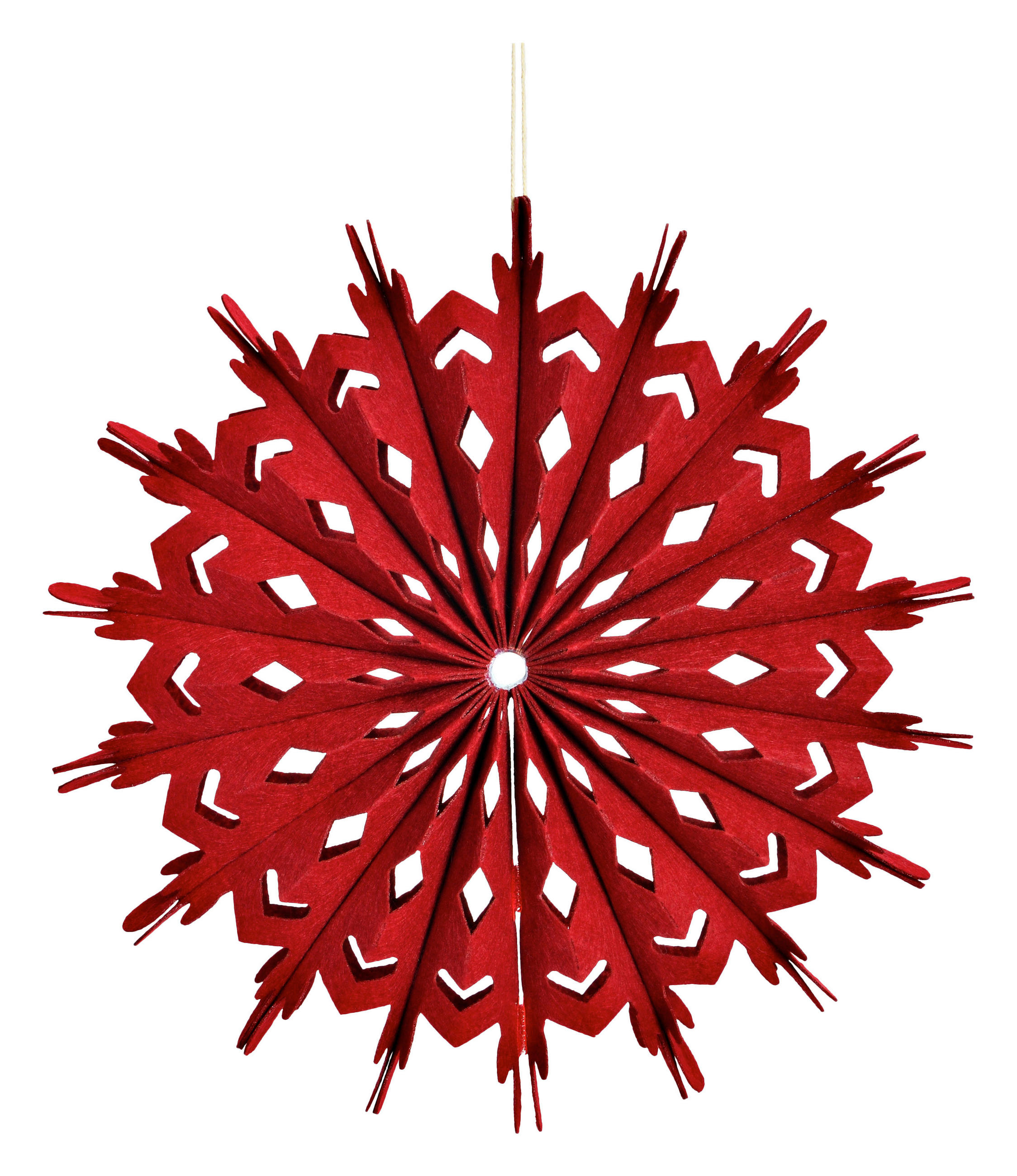 DEKOHÄNGER  - Rot, Basics, Textil (30,0/30,0/5,0cm) - X-Mas