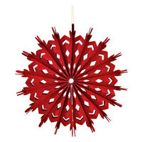 DEKOHÄNGER  - Rot, Basics, Textil (30,0/30,0/5,0cm) - X-Mas