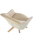 ARMLEHNSTUHL  in Lederlook, Flachgewebe  - Eichefarben/Beige, KONVENTIONELL, Holz/Textil (60/83/65cm) - Landscape