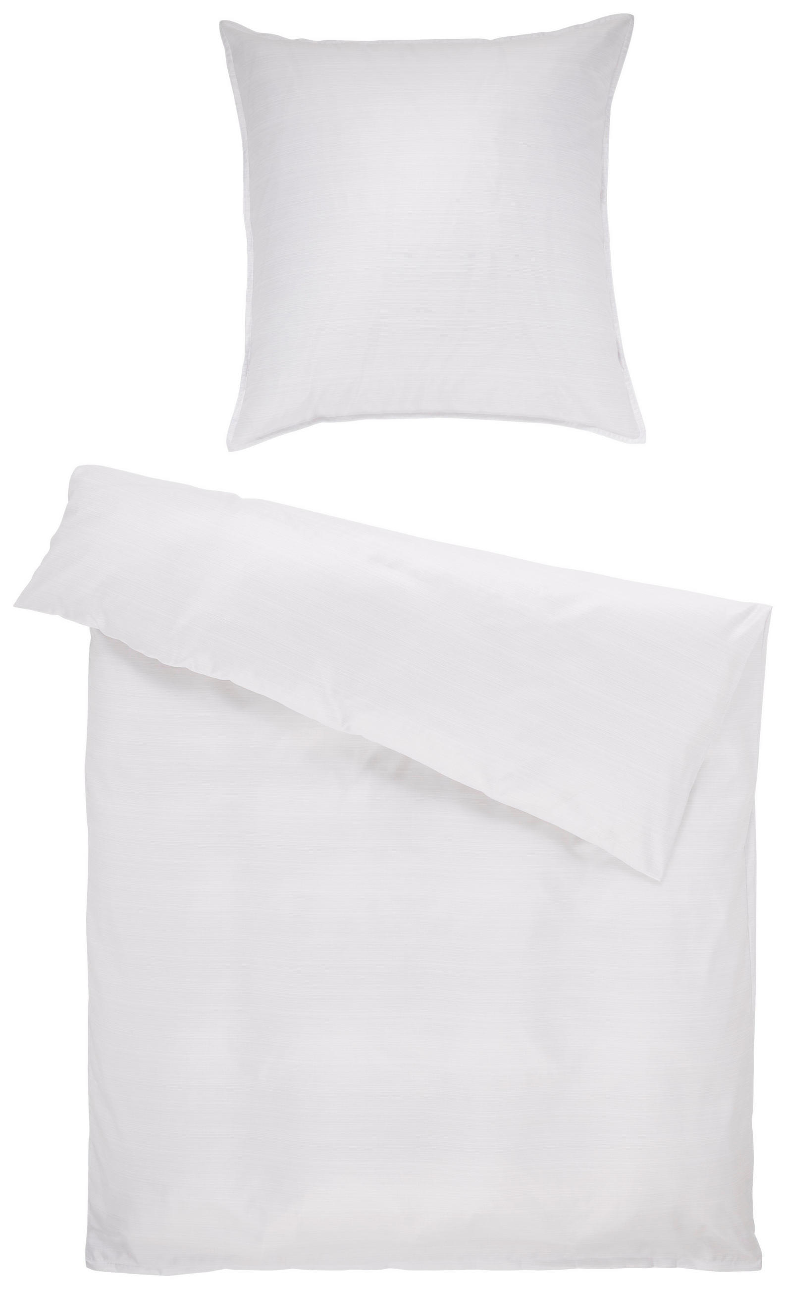 BETTWÄSCHE 135/200 cm Damast  - Hellgrau/Weiß, Basics, Textil (135/200cm) - Curt Bauer