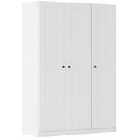 DREHTÜRENSCHRANK 135/197/54 cm,  in Weiß, 3-türig  - Schwarz/Weiß, KONVENTIONELL, Holzwerkstoff/Kunststoff (135/197/54cm) - home24