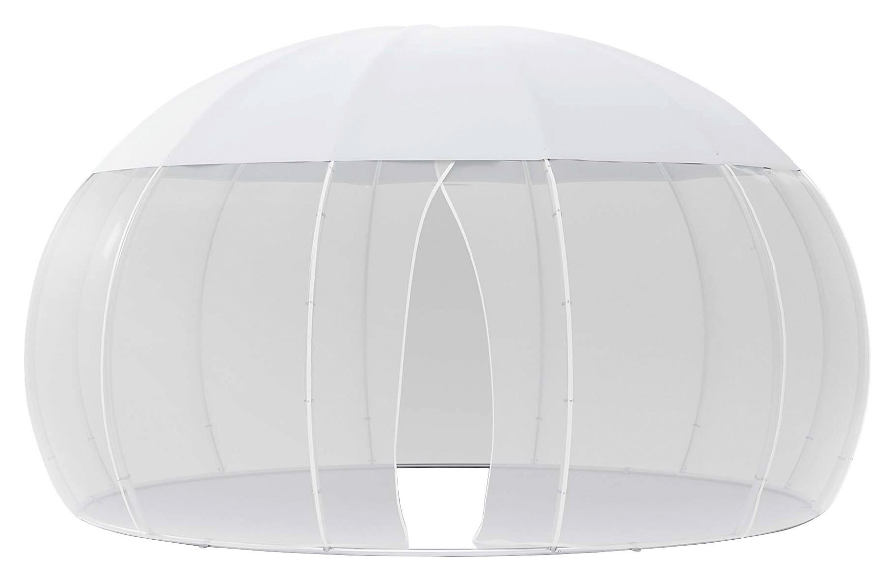 PAVILLON 484/275/484 cm Aluminium  - Silberfarben/Weiß, Basics, Textil/Metall (484/275/484cm)