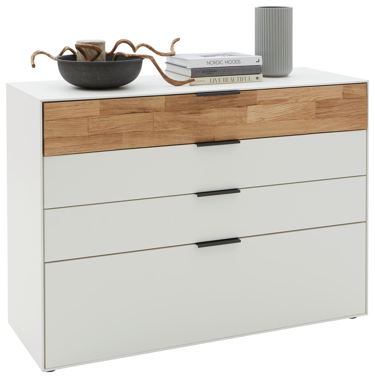 KOMMODE  in 121,9/87,9/45,2 cm  - Wildeiche/Anthrazit, Design, Holz/Holzwerkstoff (121,9/87,9/45,2cm) - Dieter Knoll