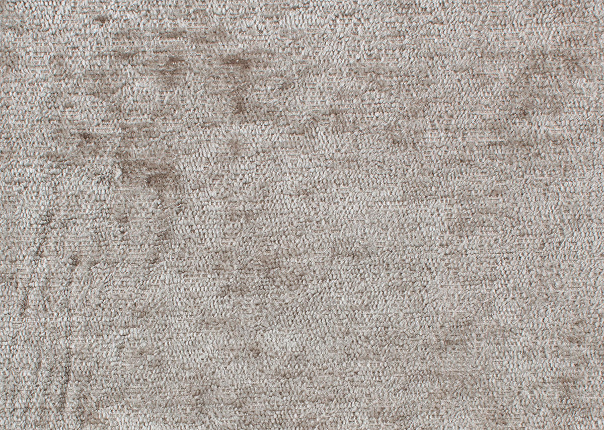 ECKSOFA Taupe Chenille  - Taupe/Silberfarben, KONVENTIONELL, Textil/Metall (284/143cm) - Carryhome