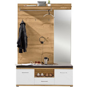 PREDSOBA bela, hrast - bela/hrast, Design, steklo/leseni material (131/199/39cm) - Xora