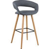 BARSKA STOLICA  tamno siva  tekstil, drvo, metal      - tamno siva/boje hrasta, Design, tekstil/drvo (55/89/46cm) - Carryhome
