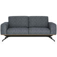 3-SITZER-SOFA in Struktur Dunkelgrau  - Dunkelgrau/Schwarz, Design, Holz/Textil (196/85-104/95cm) - Novel