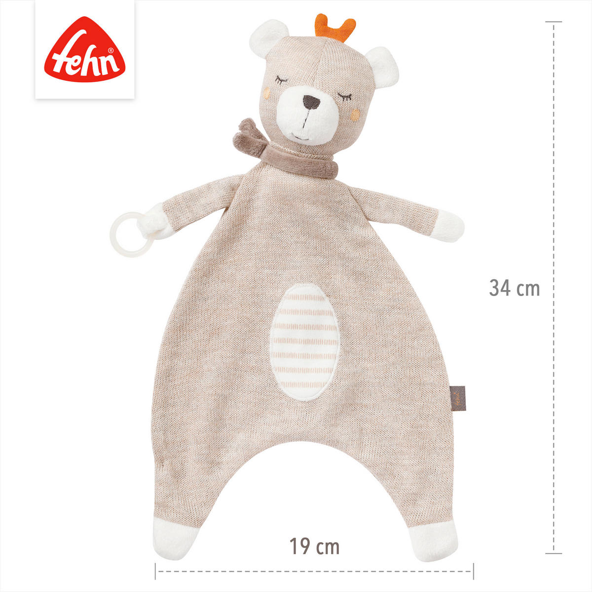 SCHMUSETUCH Classic Stars  - Hellbraun, Basics, Textil (34/19/6,5cm) - Fehn