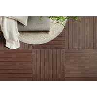 TERRASSENFLIESE Grau, Dunkelbraun 6 Stück  - Dunkelbraun/Grau, Basics, Kunststoff (60/30/2cm) - Ambia Garden