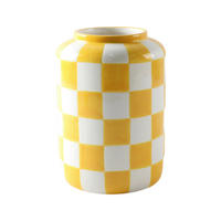 VASE 18.1 cm  - Gelb/Weiß, Basics, Keramik (13,5/18,1cm)