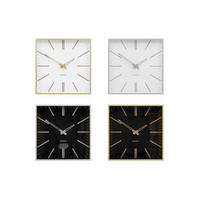 Ceas De Perete 28/28/4 cm   - alb lucios intens/negru, Basics, plastic/sticlă (28/28/4cm)