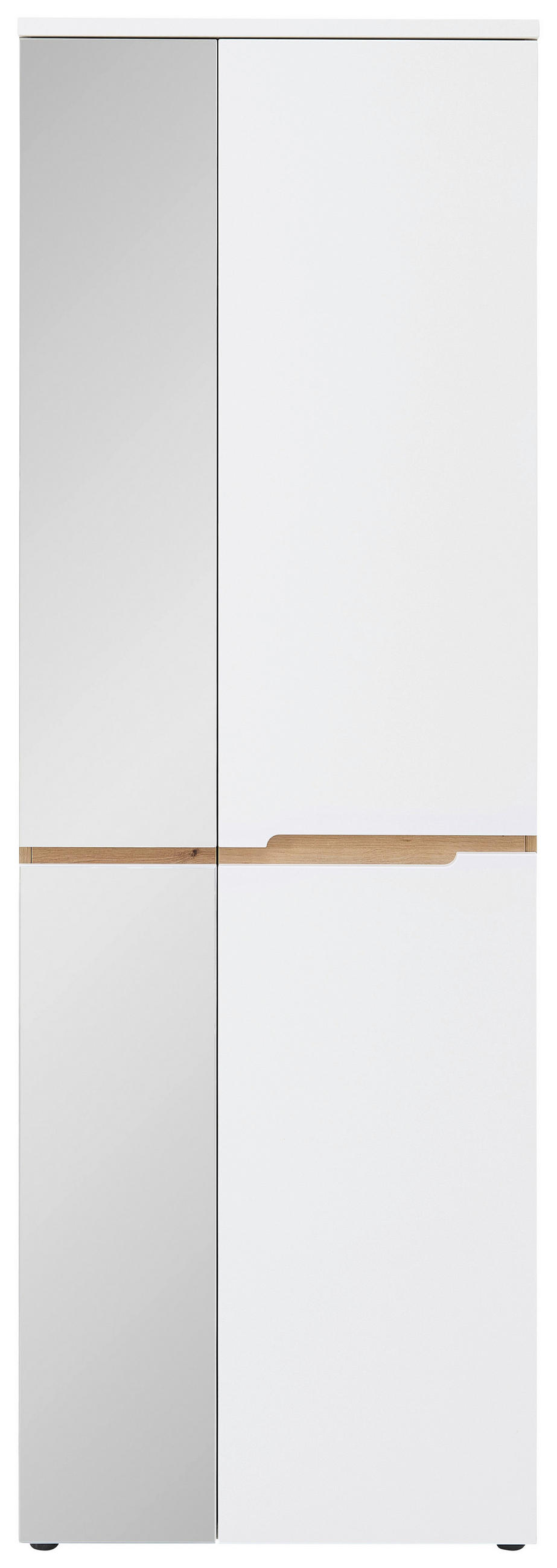 ORMAR GARDEROBNI  bijela, hrast Artisan  - bijela/hrast Artisan, Design, staklo/drvni materijal (65/192/38cm) - Voleo