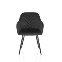 STOL MED ARMSTÖD  - svart, Modern, metall/textil (55/86/58cm) - MID.YOU