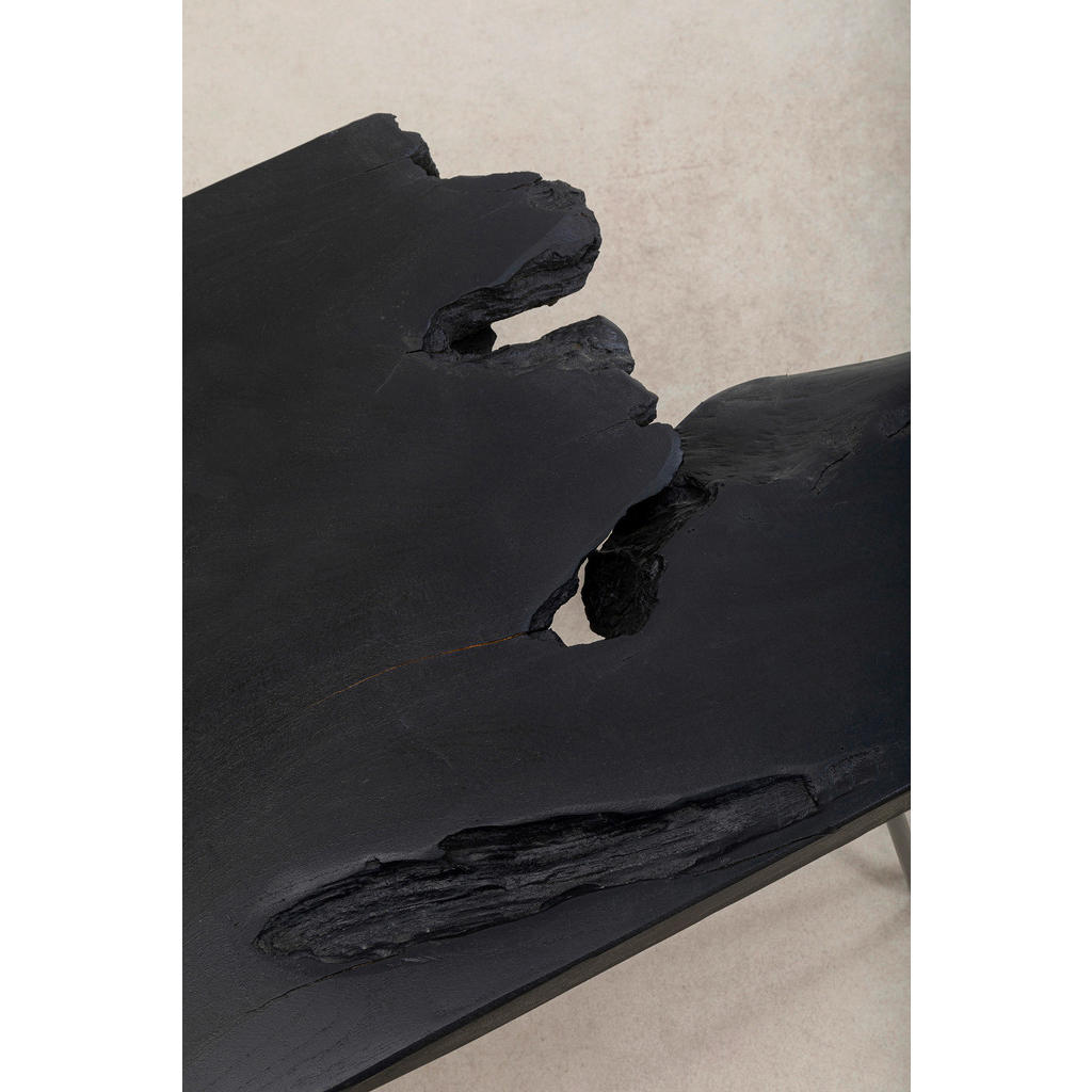 Thumbnail - Kare-Design Couchtisch, Schwarz, Holz, Metall, Teakholz, massiv, Freiform, Haarnadel, 40x40x100 cm, Wohnzimmer, Wohnzimm...