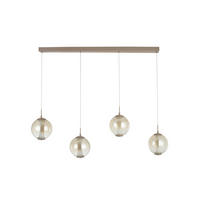 LED-HÄNGELEUCHTE Orleans 120/150/18 cm  - Sandfarben, Design, Glas/Metall (120/150/18cm)