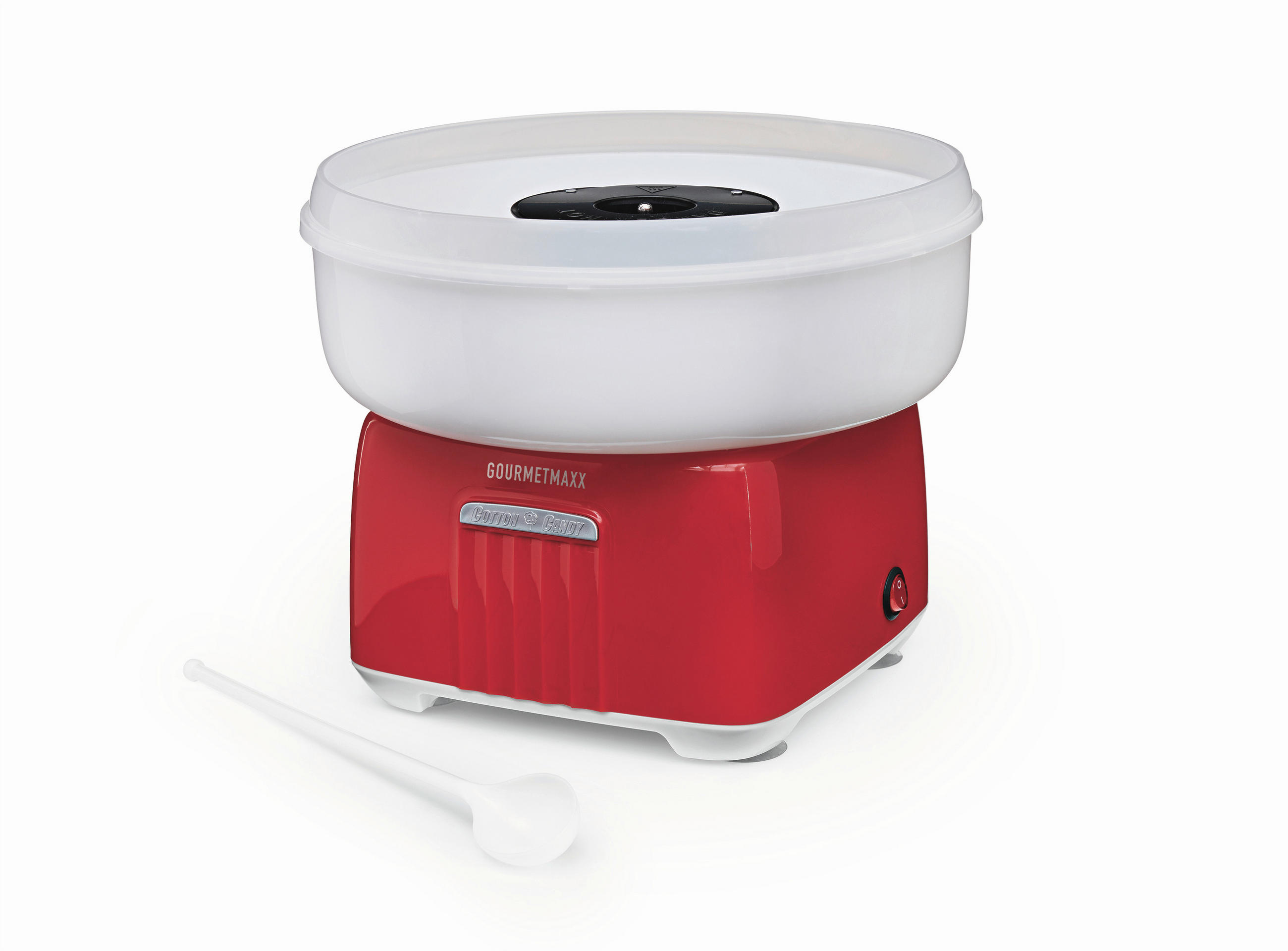 ZUCKERWATTEMASCHINE Retro  - Rot/Weiß, Basics, Kunststoff/Metall (28,3/28,3/22,8cm) - GOURMETMAXX