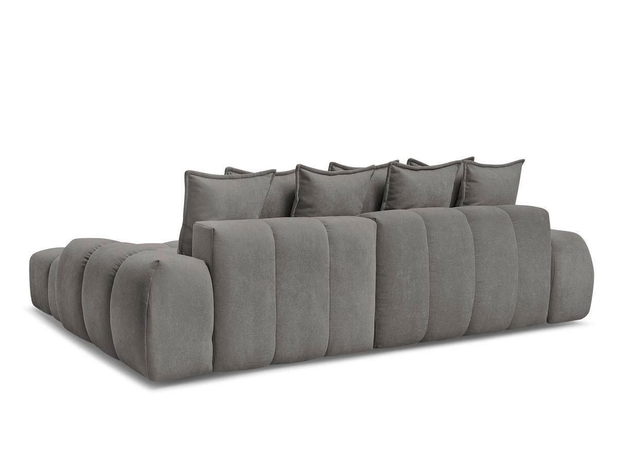 ECKSCHLAFSOFA EVEREST  mit Rücken echt, Armteil links, Armteil rechts Struktur Dunkelgrau  - Dunkelgrau/Schwarz, MODERN, Kunststoff/Textil (318/180cm) - Livetastic
