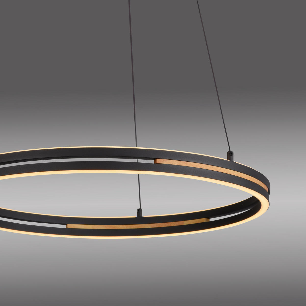 LED-HÄNGELEUCHTE 55/55/180 cm  - Eichefarben, Natur, Kunststoff/Metall (55/55/180cm)