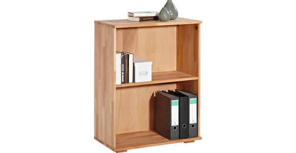 AKTENREGAL Kernbuche massiv Kernbuche - Buchefarben/Kernbuche, Design, Holz (73/90/38cm) - Carryhome