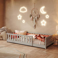 BODENBETT. 90/200 cm  in Taupe  - Taupe, MODERN, Holz/Holzwerkstoff (90/200cm) - P & B