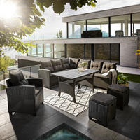 VRTNA GARNITURA   metal, plastika, tekstil  antracit    - crna/antracit, Lifestyle, metal/tekstil (176/232cm) - Ambia Garden