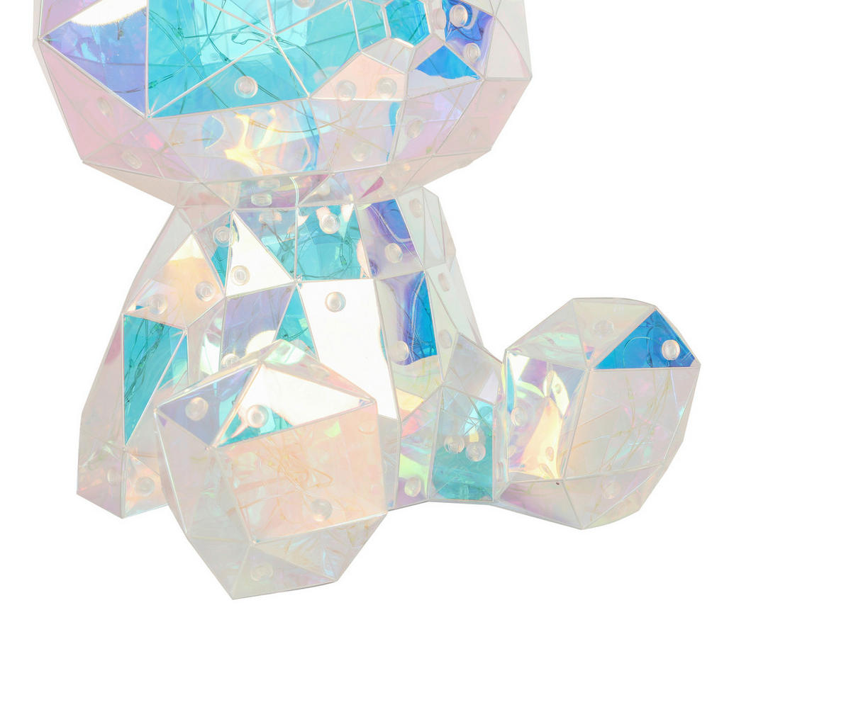 LED-DEKOLEUCHTE Hase 20/20/41 cm   - Transparent/Perlmutt, Design, Kunststoff (20/20/41cm) - Novel