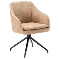 ARMLEHNSTUHL  in Eisen Webstoff  - Terracotta/Schwarz, Design, Textil/Metall (61/83/61,5cm) - Cassando