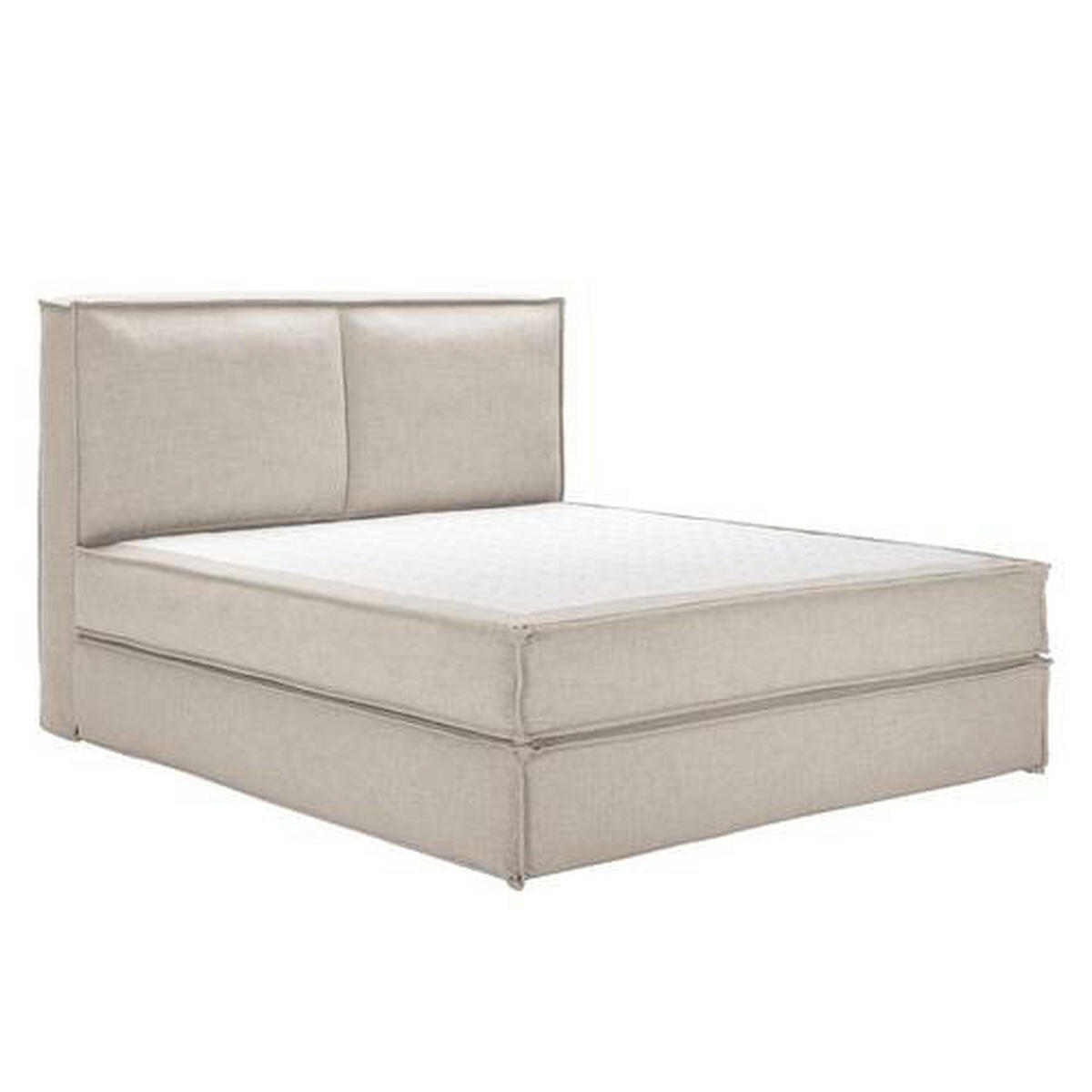 BOXSPRINGBETT 180/200 cm  in Beige  - Beige, Design, Textil (180/200cm) - home24