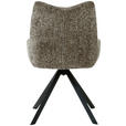 STUHL  in Eisen Chenille Metall, Textil  - Schwarz/Braun, Design, Textil/Metall (55/89/61cm) - Ambia Home