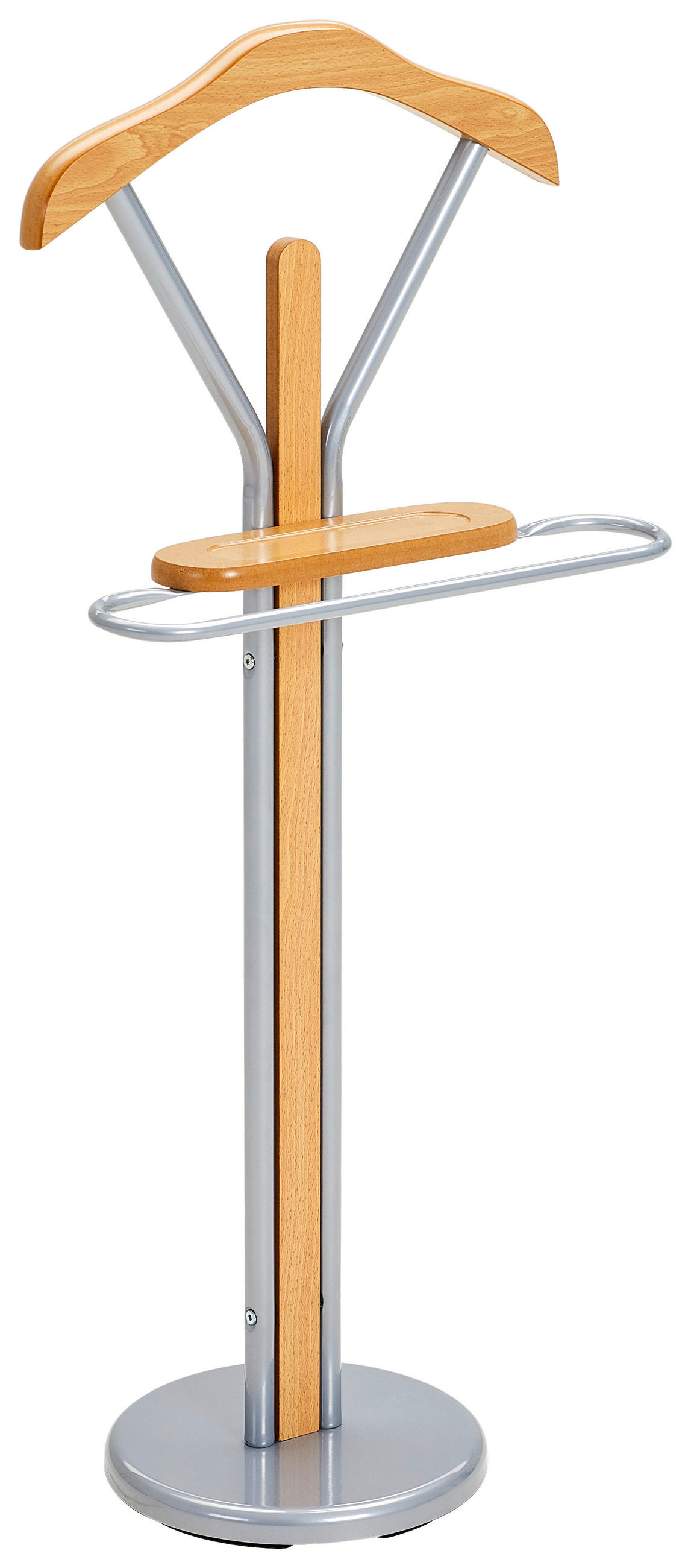 HERRENDIENER in Buchefarben, Alufarben 46/109/29 cm   - Buchefarben/Alufarben, Basics, Holzwerkstoff/Metall (46/109/29cm) - Boxxx