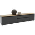 LOWBOARD  225/46/41 cm 2 Schublade(n) erweiterbar, Typenauswahl, Beimöbel erhältlich, stehend, hängend  - Eichefarben/Anthrazit, Design, Holzwerkstoff/Kunststoff (225/46/41cm) - Dieter Knoll