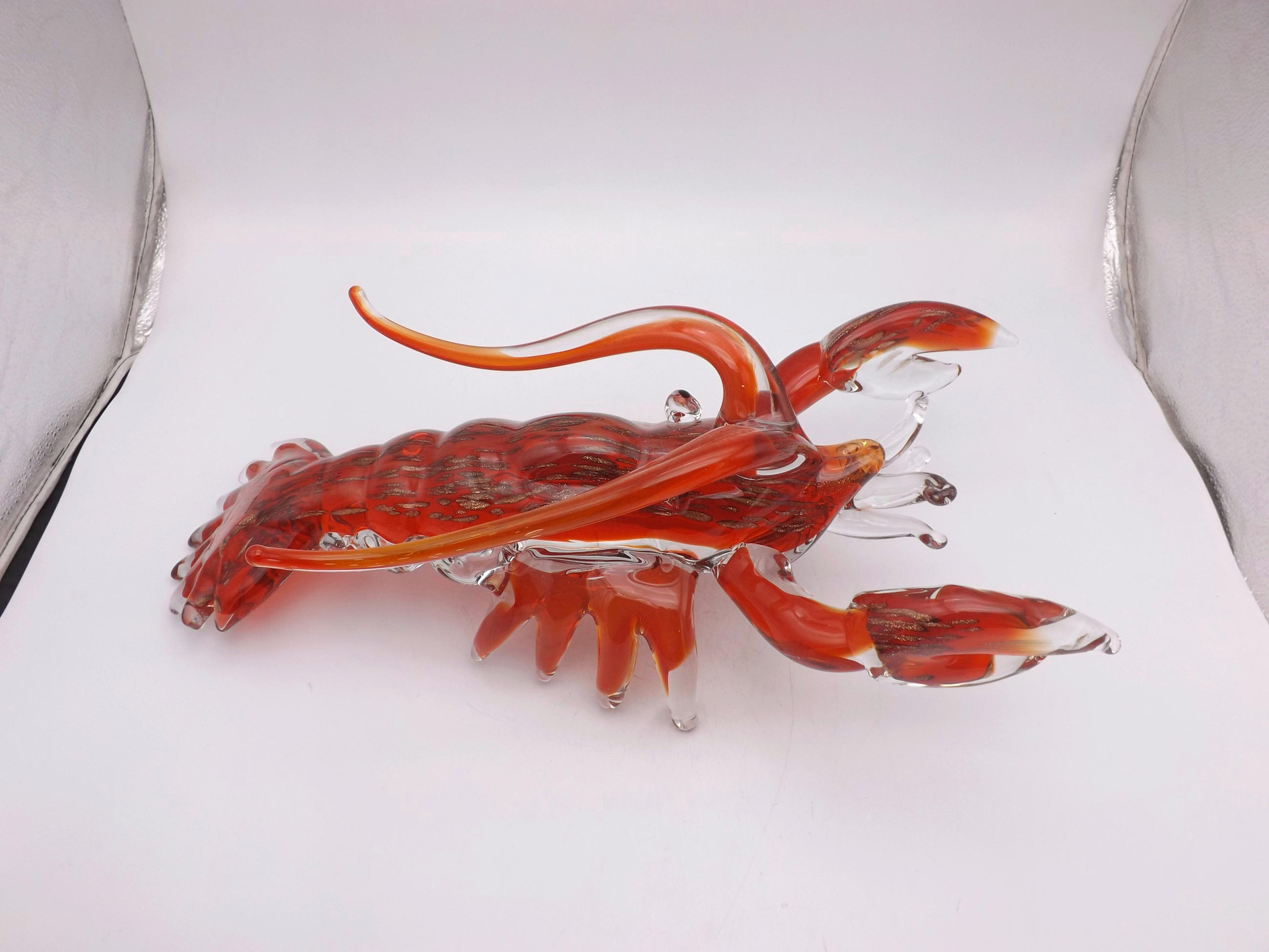 DEKOHUMMER - Rot/Goldfarben, KONVENTIONELL, Glas (43/21/15cm) - Ambia Home