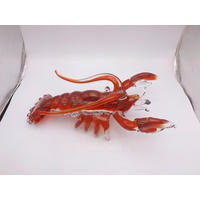 DEKOHUMMER - Rot/Goldfarben, KONVENTIONELL, Glas (43/21/15cm) - Ambia Home