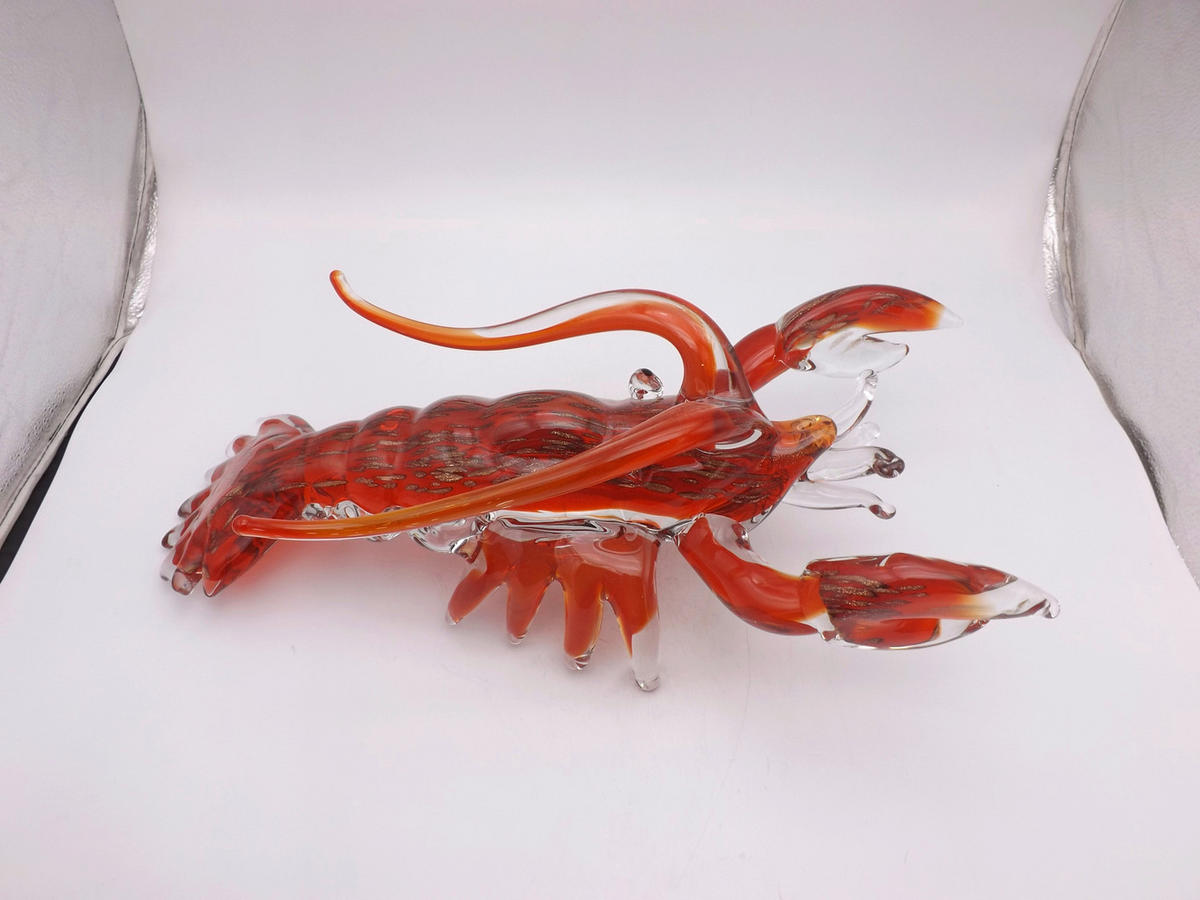 DEKOHUMMER - Rot/Goldfarben, KONVENTIONELL, Glas (43/21/15cm) - Ambia Home