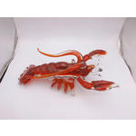 DEKOHUMMER - Rot/Goldfarben, KONVENTIONELL, Glas (43/21/15cm) - Ambia Home