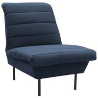 SESSEL in Flachgewebe Blau  - Blau/Schwarz, Design, Textil/Metall (72/92/103cm) - LOOKS by W.Joop
