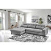ECKSOFA in Struktur Grau  - Schwarz/Grau, Design, Textil/Metall (176/255cm) - Livetastic