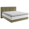 BOXSPRINGBETT 180/200 cm  in Olivgrün  - Schwarz/Olivgrün, Konventionell, Kunststoff/Textil (180/200cm) - Carryhome