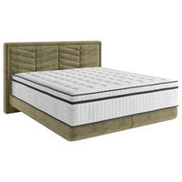 BOXSPRINGBETT 140/200 cm  in Olivgrün  - Schwarz/Olivgrün, Konventionell, Kunststoff/Textil (140/200cm) - Carryhome