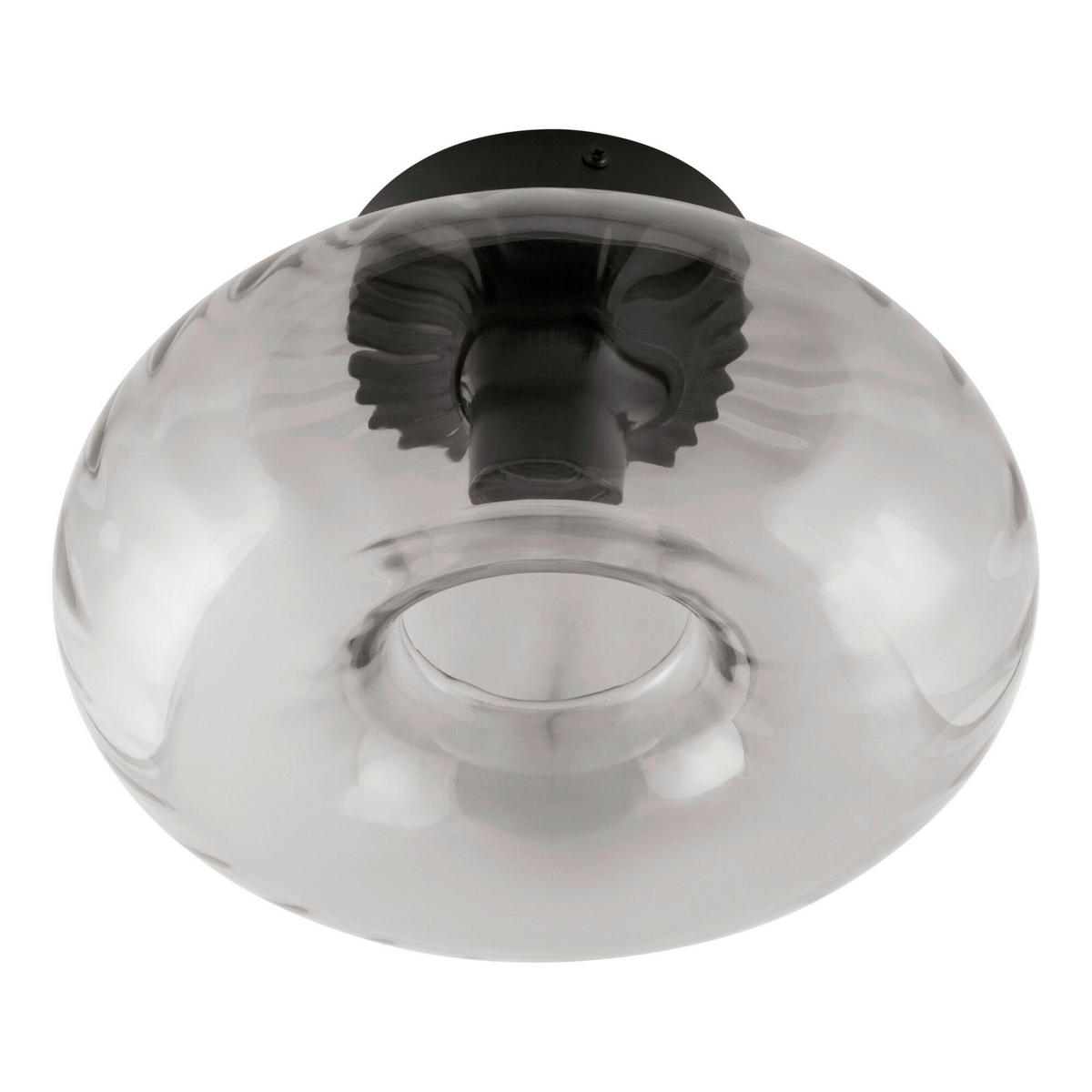 DECKENLEUCHTE  28/17,6 cm    - Schwarz, Design, Glas/Metall (28/17,6cm) - Osram