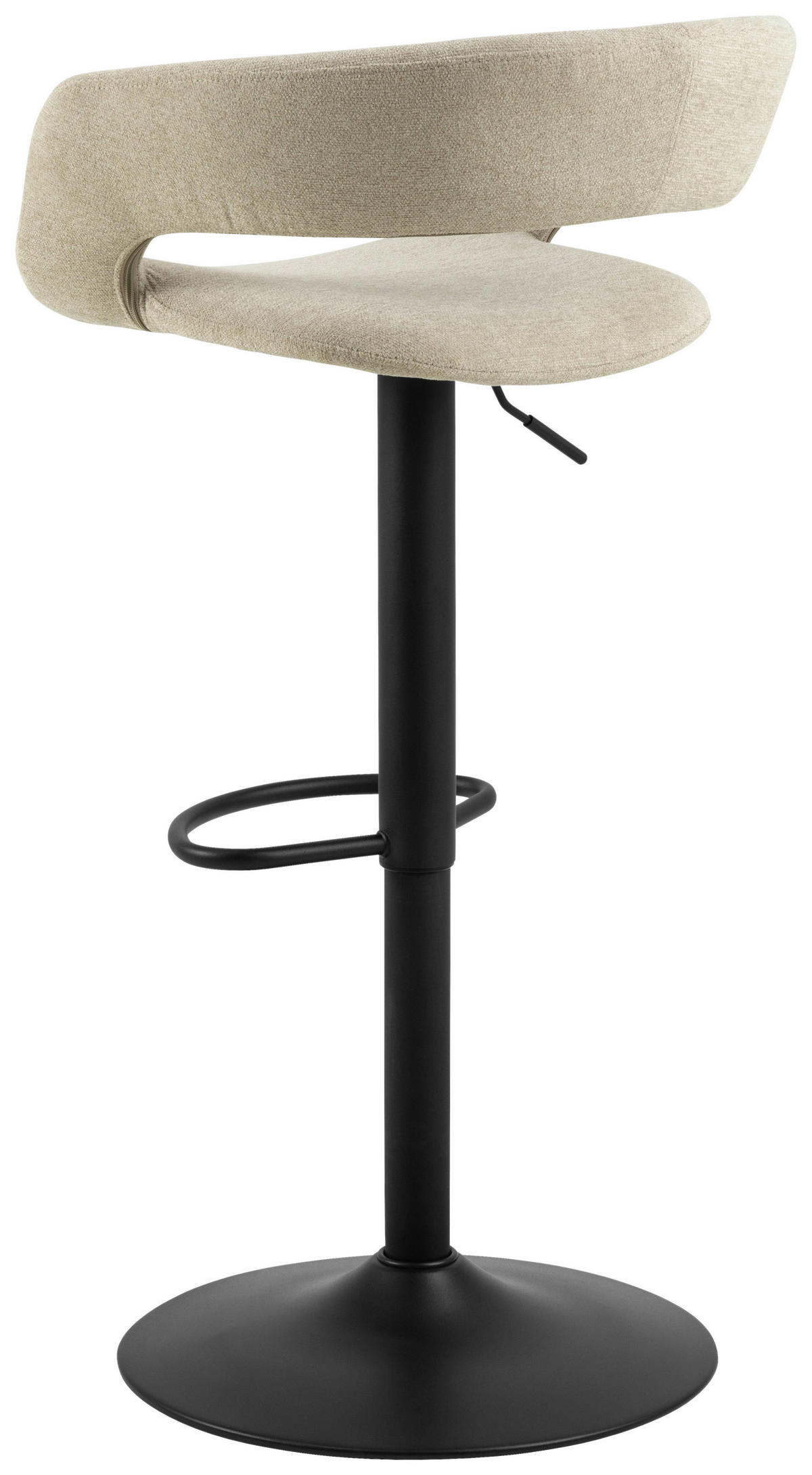 BARHOCKER in Braun  - Schwarz/Braun, Design, Textil/Metall (54/101,5/48,5cm) - MID.YOU