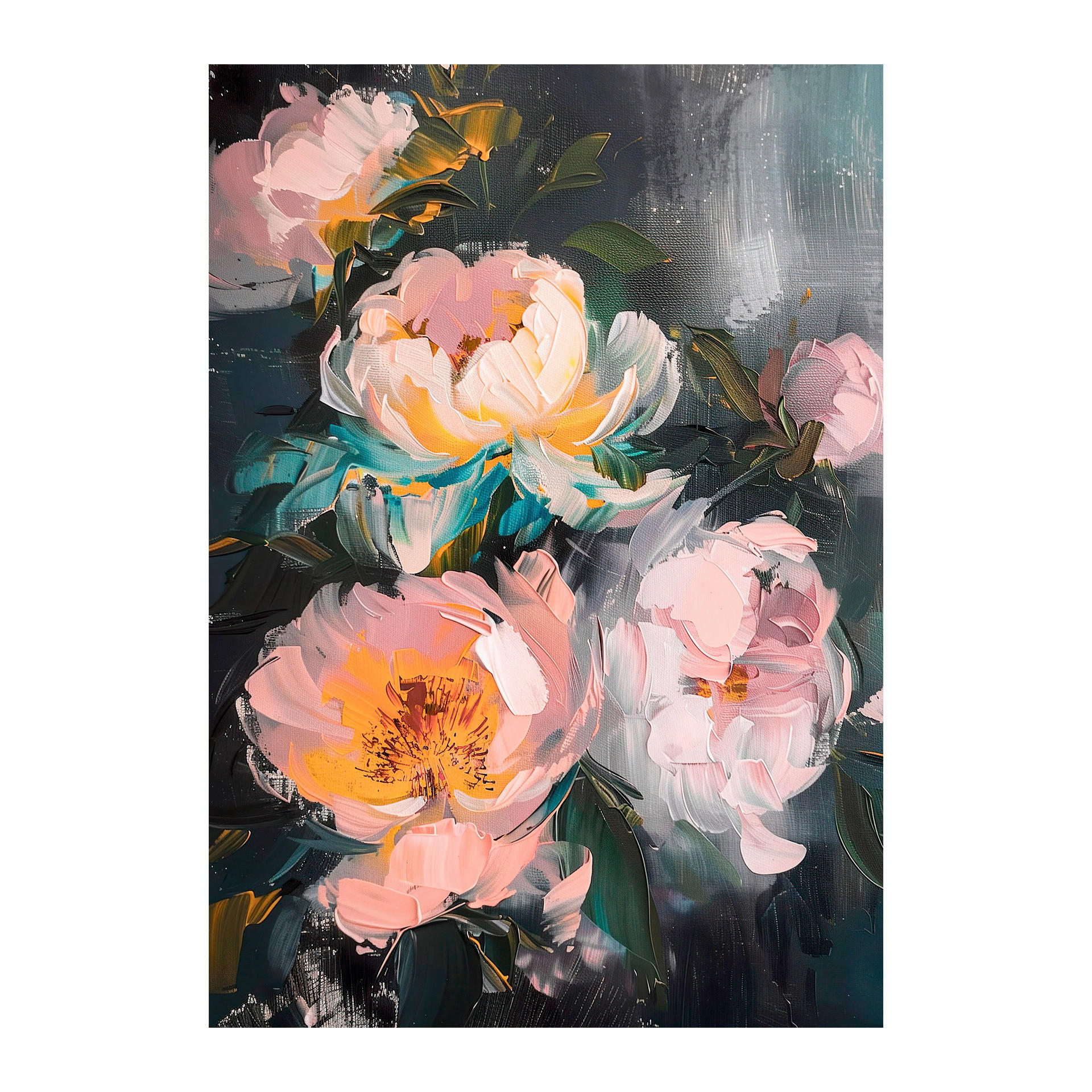 LEINWANDBILD Blumen 60/80 cm  - Multicolor, Basics, Holz/Textil (60/80cm)